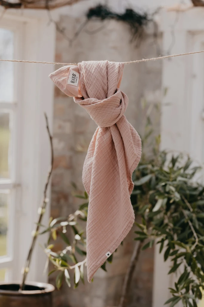 BIBS MUSLIN 2 PAK. 70/70CM BLUSH