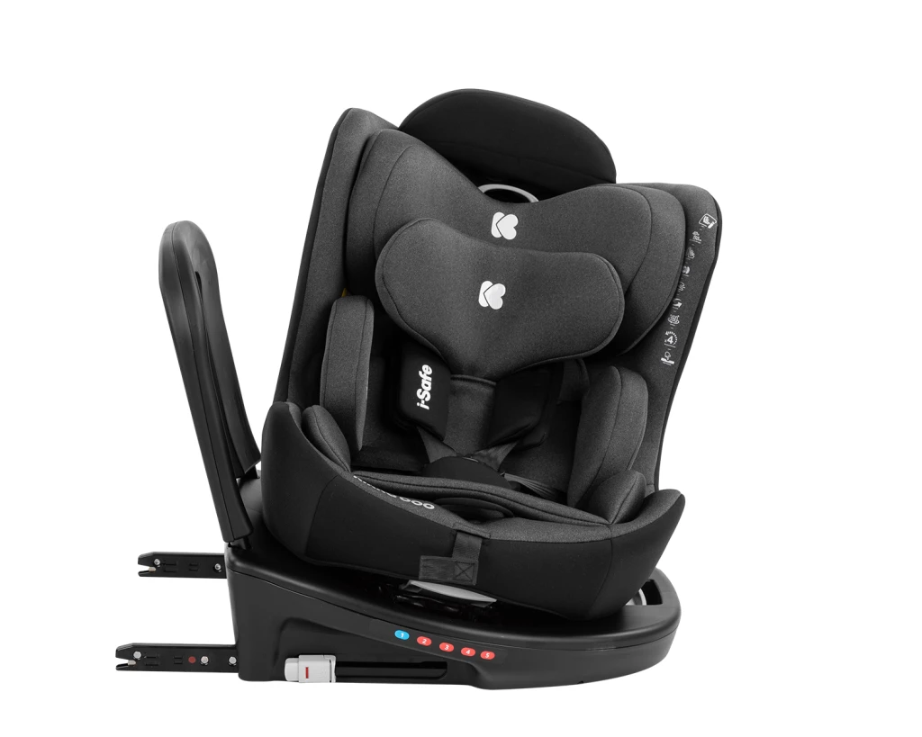 AUTOSJEDALICA KIKKA BOO 40-150CM,I-SAFE I-SIZE DARK GREY