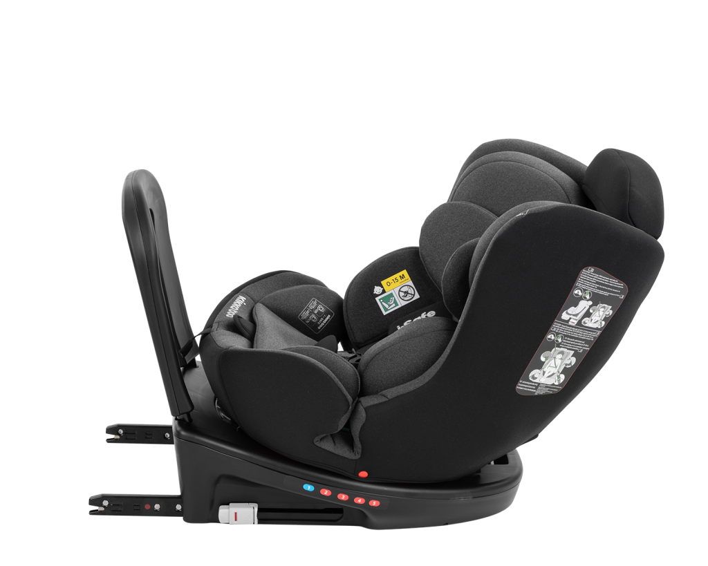 AUTOSJEDALICA KIKKA BOO 40-150CM,I-SAFE I-SIZE DARK GREY