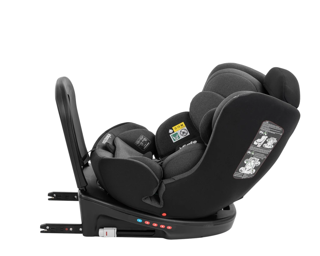 AUTOSJEDALICA KIKKA BOO 40-150CM,I-SAFE I-SIZE DARK GREY