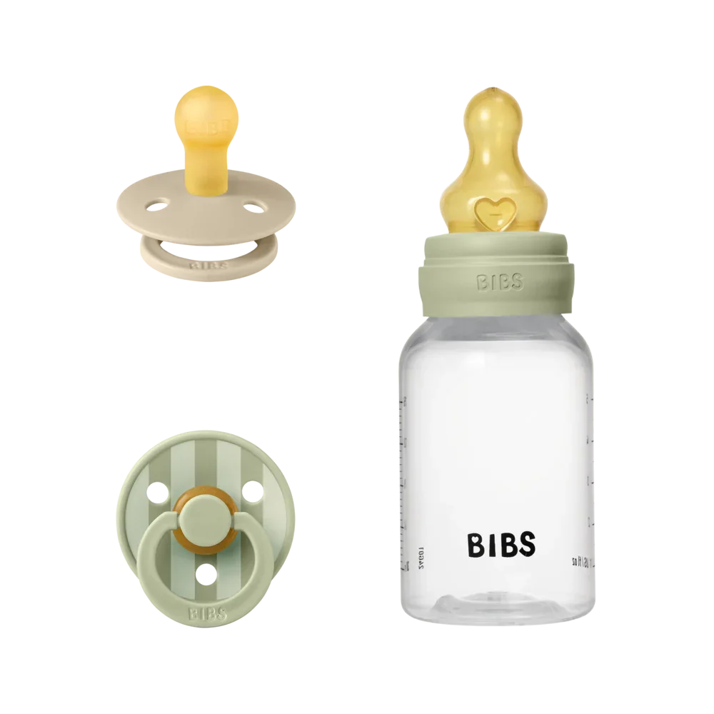 BIBS POKLON SET SPRINKLE DUDE+BOČICA, SAGE