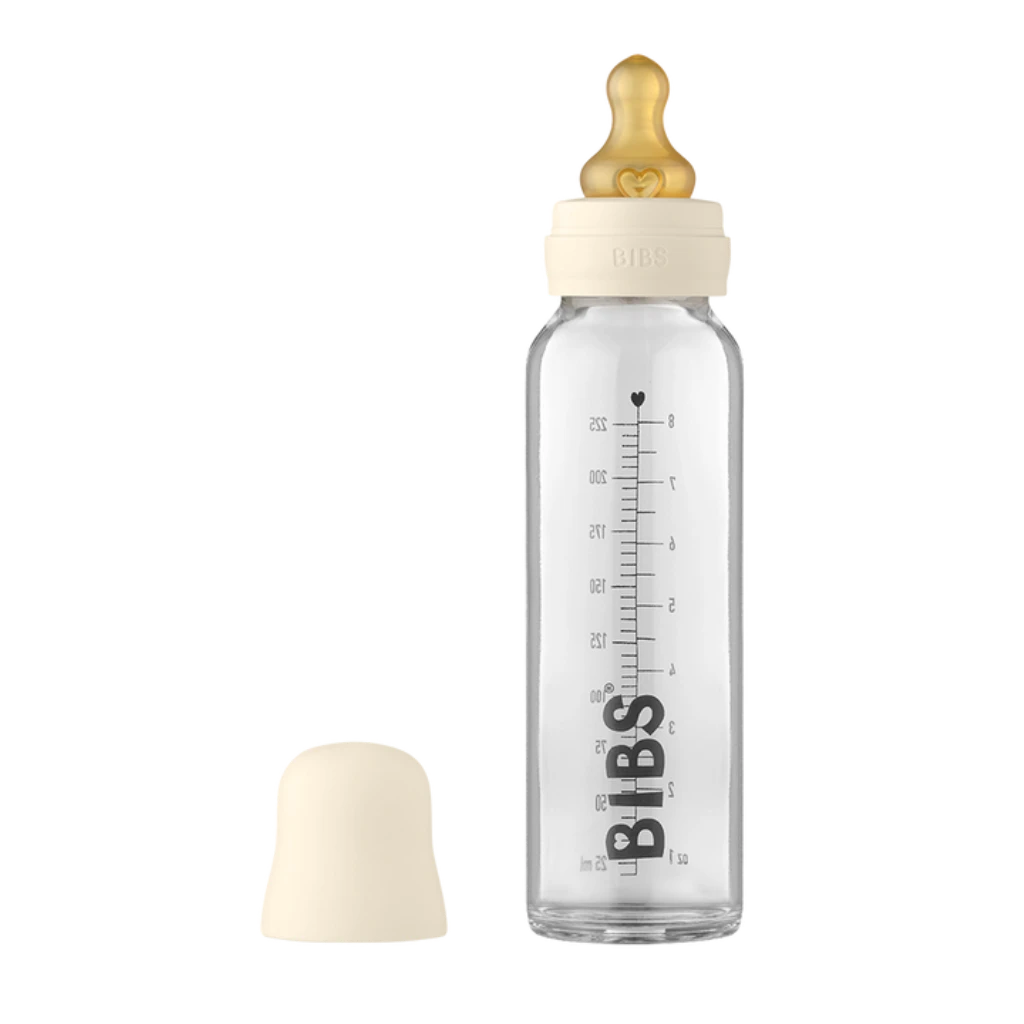 BIBS BABY STAKLENA BOCA KOMPLETAN SET LATEX 225ML IVORY