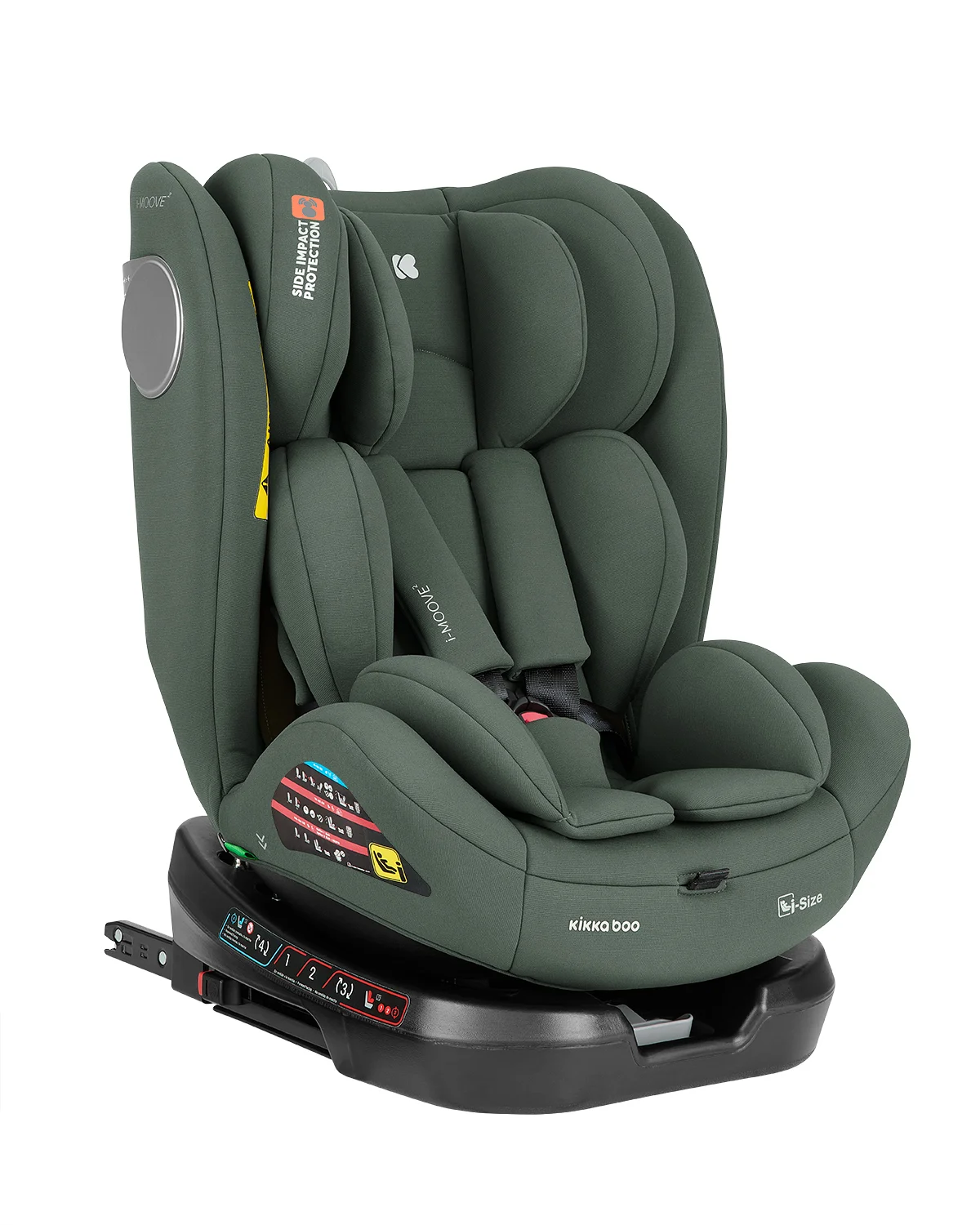 KIKKA BOO AUTOSJEDALICA I-MOOVE 2 I-SIZE,ARMY GREEN