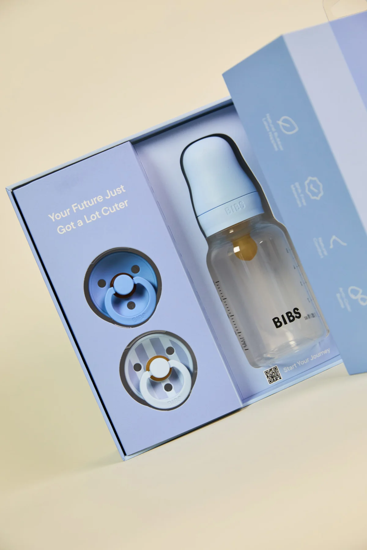 BIBS POKLON SET SPRINKLE DUDE+BOČICA,BABY BLUE