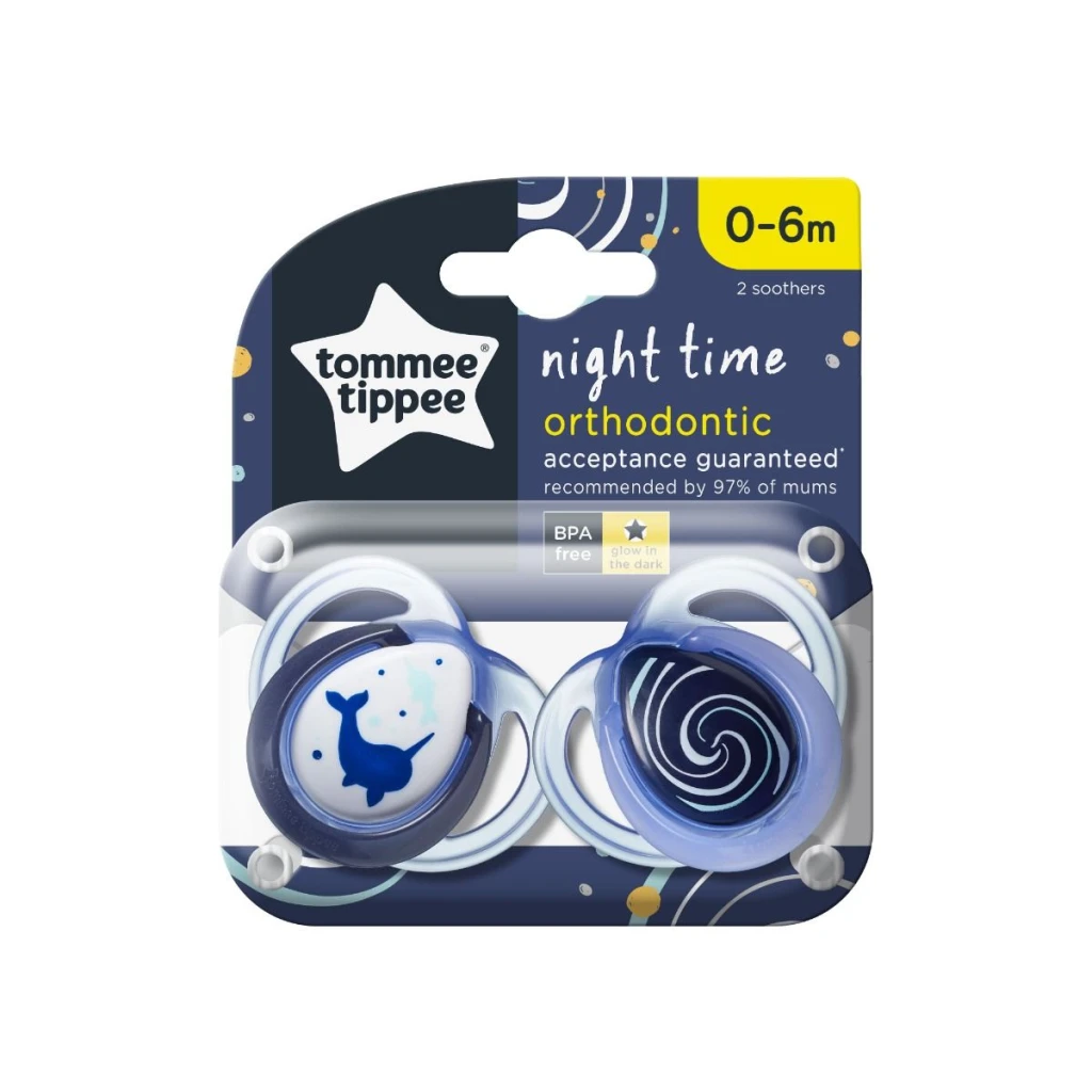TOMMEE TIPPEE DUDA VARALICA NIGHT TIME 0-6MJ.2KOM