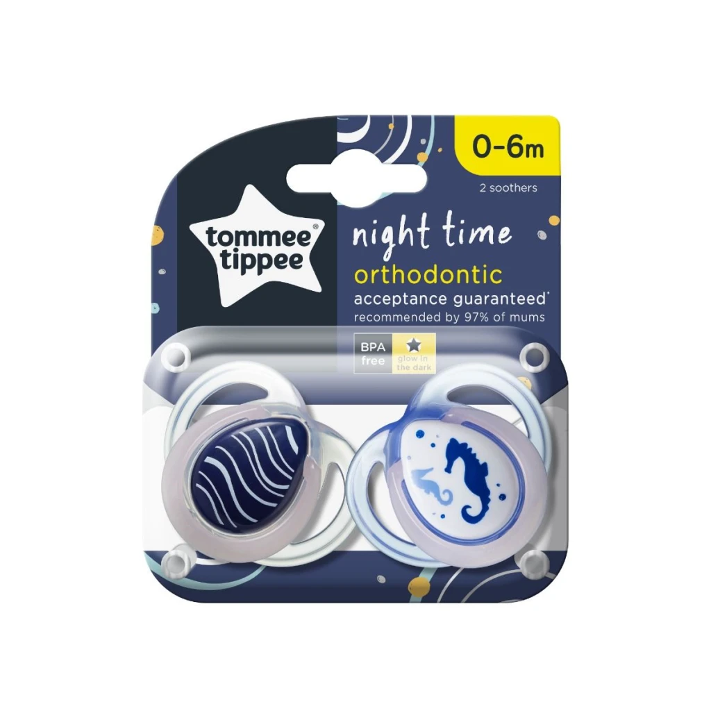 TOMMEE TIPPEE DUDA VARALICA NIGHT TIME 0-6MJ.2KOM