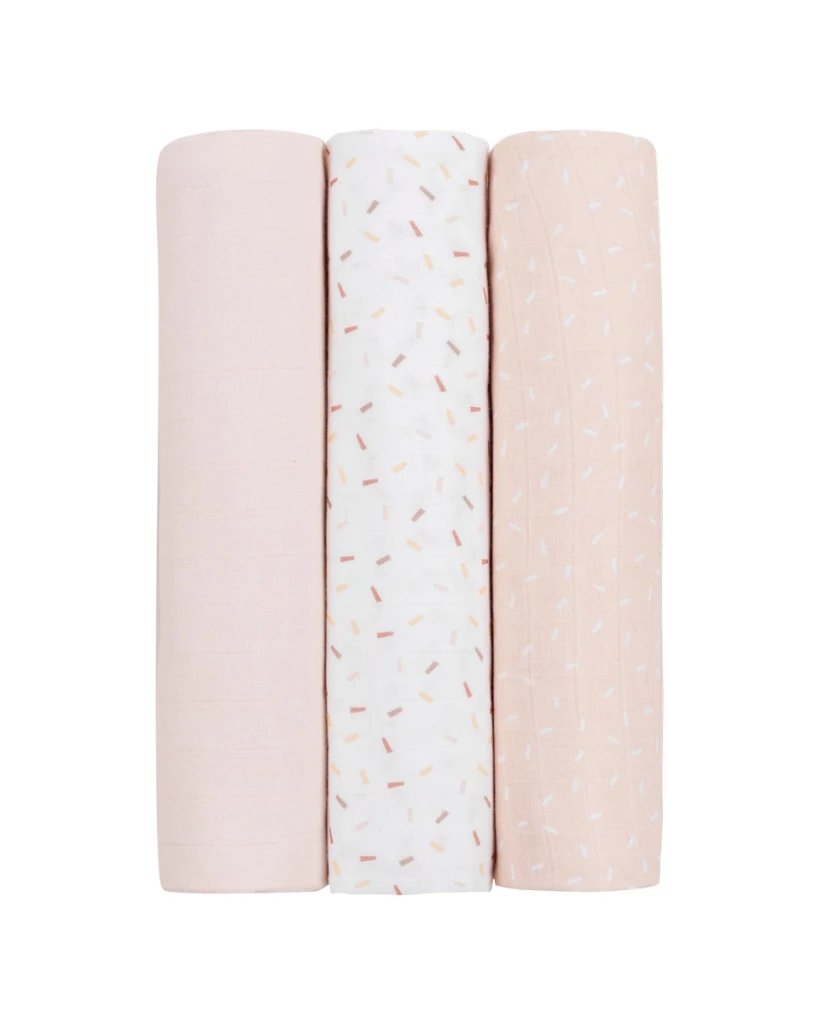 KIKKA BOO MUSLIN SET ZA POVIJANJE 3KOM 100/100CM,CONFETTI PI