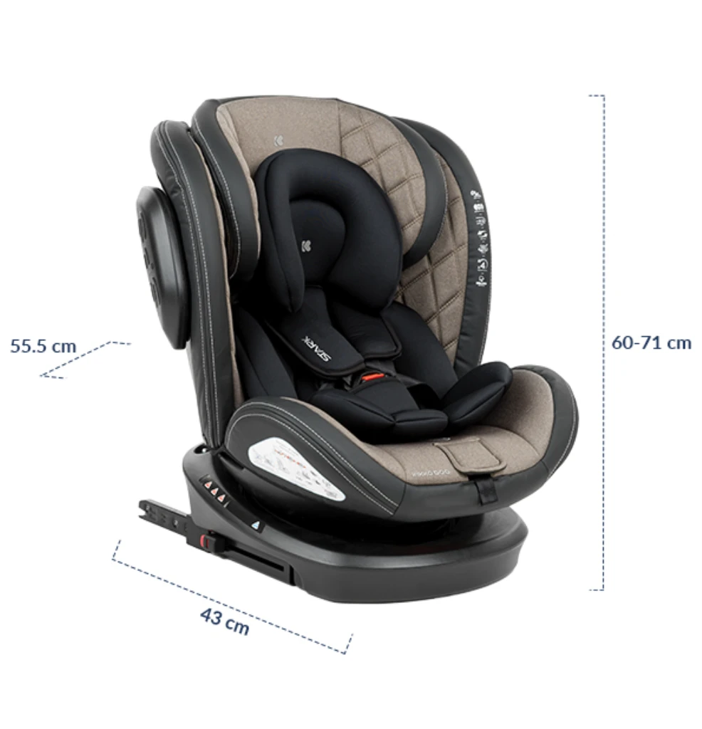 KIKKA BOO AUTOSJEDIŠTE STARK ISOFIX 0-36KG,BEIGE