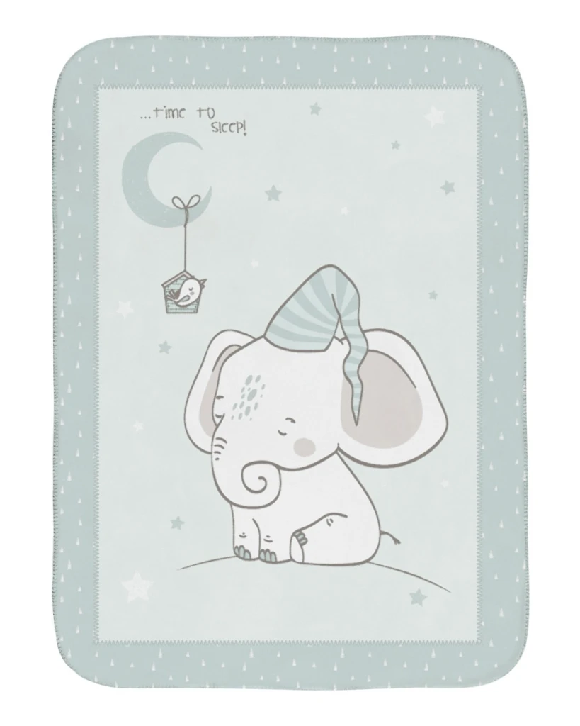 KIKKA BOO SUPER MEKANA DEKA 80/110 CM ELEPHANT TIME