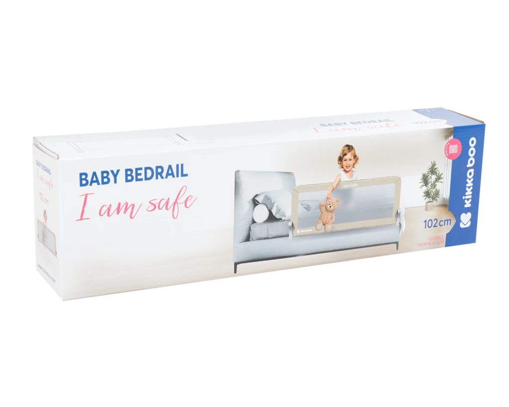 KIKKA BOO I AM SAFE ZAŠTITA ZA KREVET BEŽ 102CM