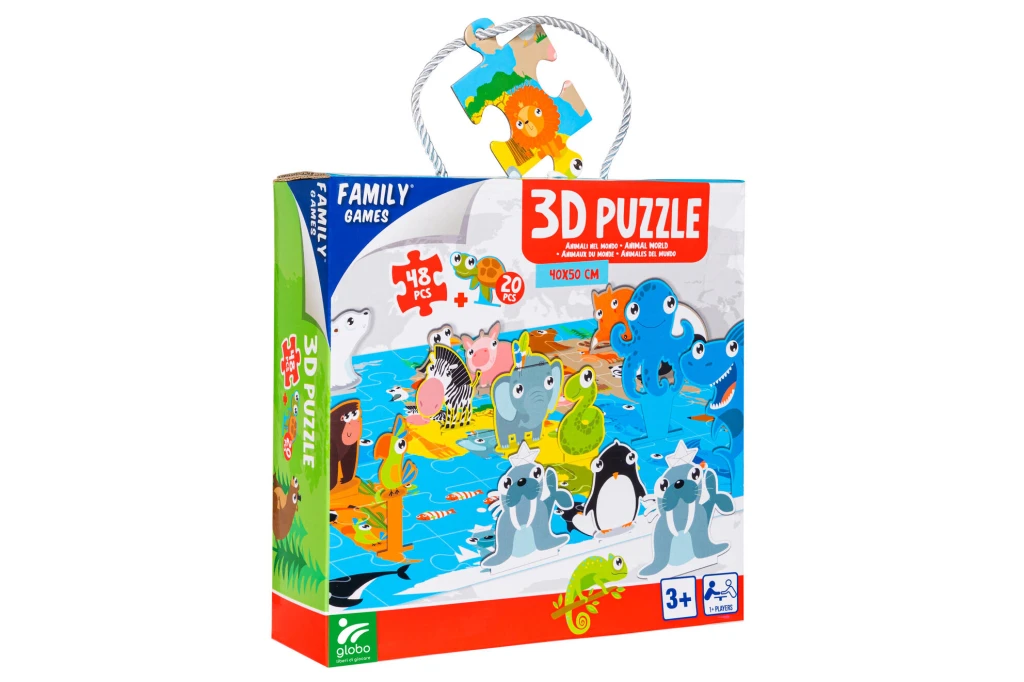 GLOBO SVIJET ŽIVOTINJA 3D PUZLE 48KOM