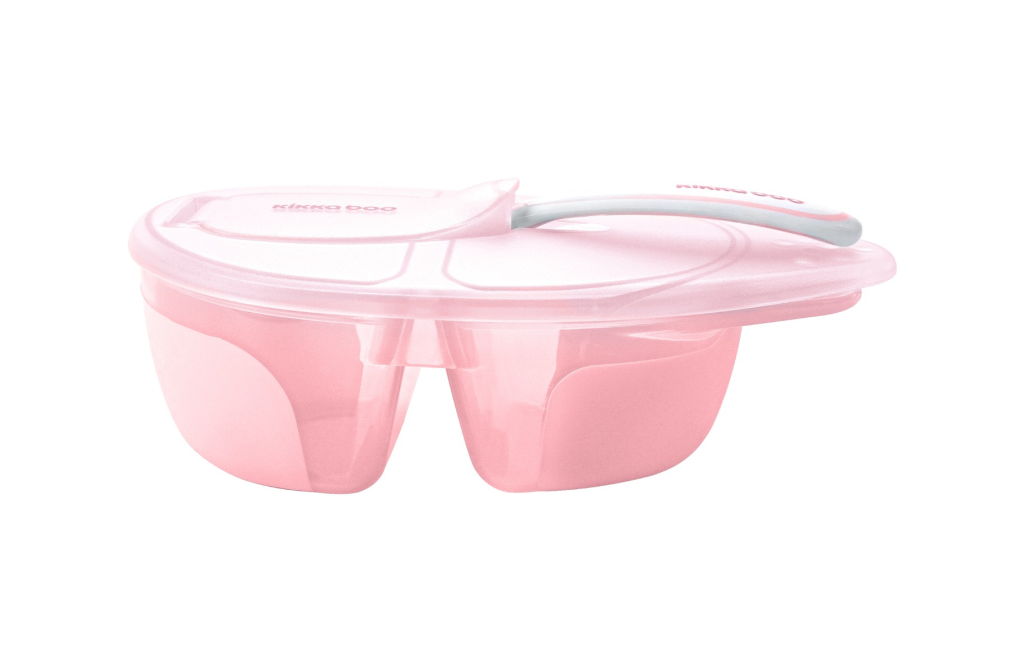 KIKKA BOO ZDJELA SA ODJELJCIMA I ŽLICOM TASTY PINK