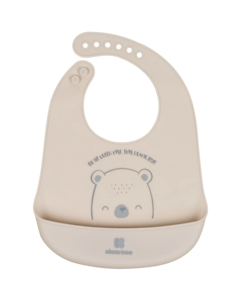 KIKKA BOO SILIKONSKI SIPERAK BEAR WITH ME,GREY