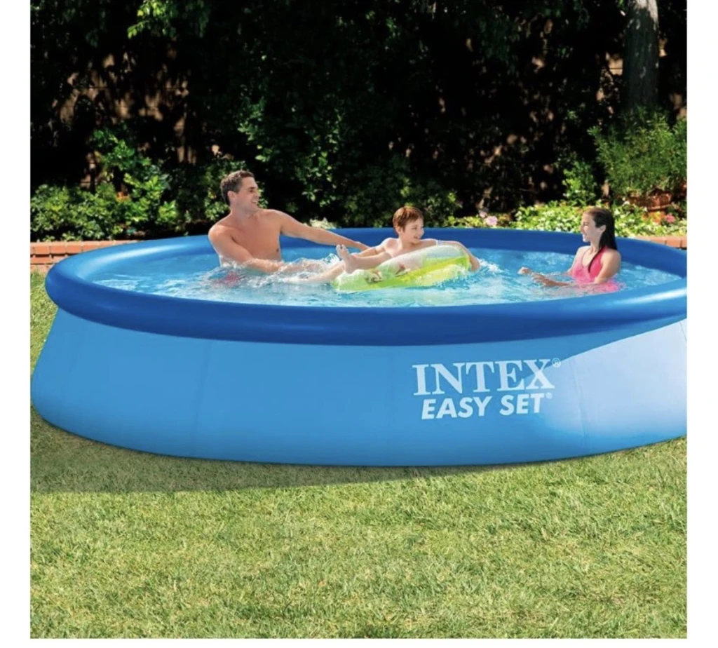 INTEX BAZEN SA GORNJIM PRSTENOM NA NAPUH.366/76CM+PUMPA F.