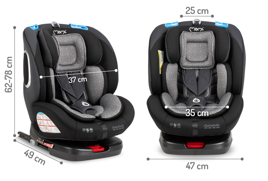 MOMI TORDI AUTOSJEDIŠTE 360,BLACK