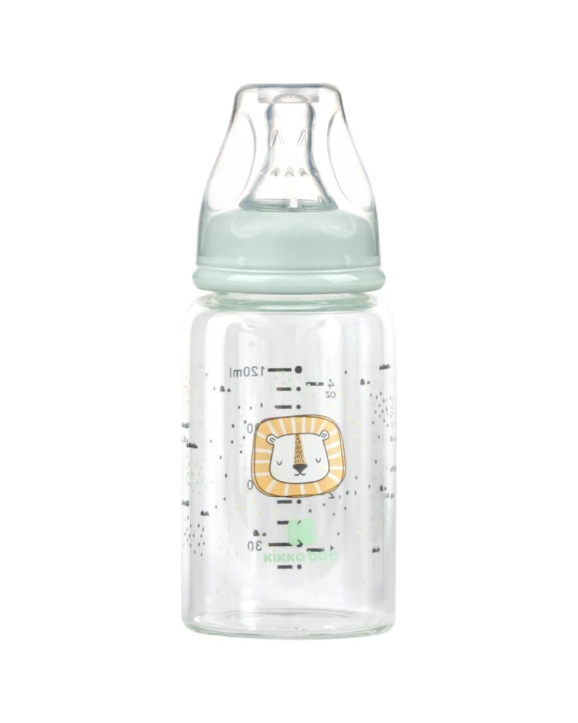 KIKKA BOO STAKLENA BOCA ZA HRANJENJE 120ML,SAVANNA MINT