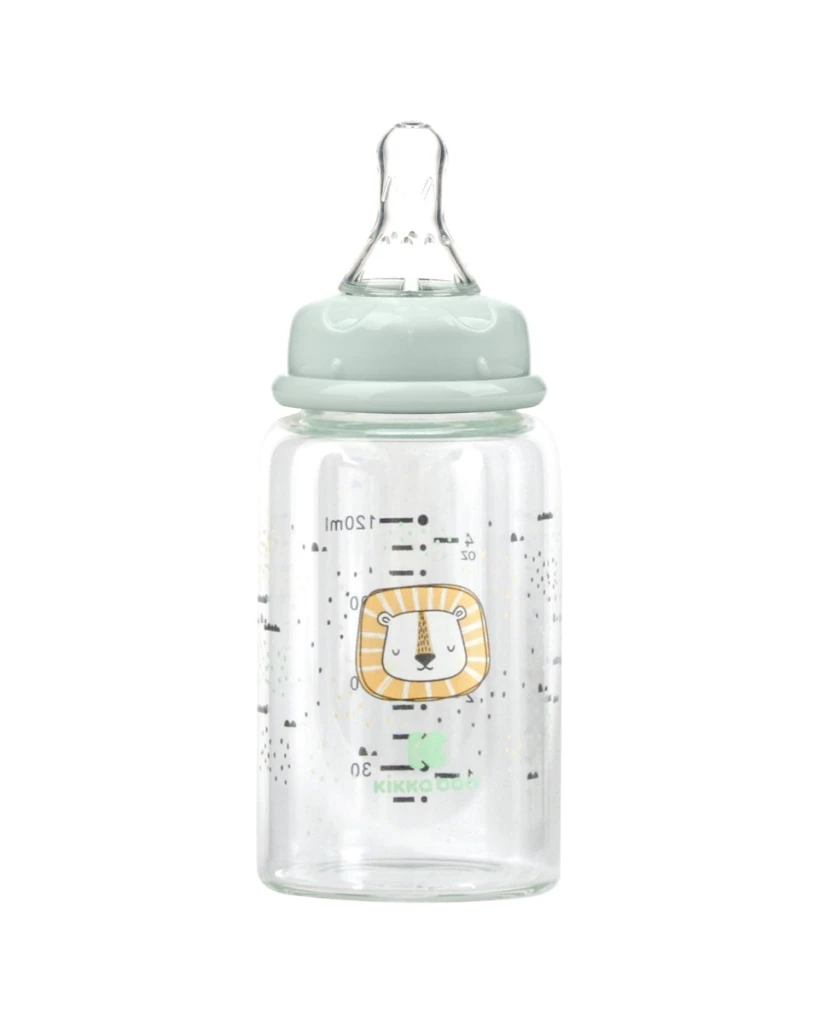 KIKKA BOO STAKLENA BOCA ZA HRANJENJE 120ML,SAVANNA MINT