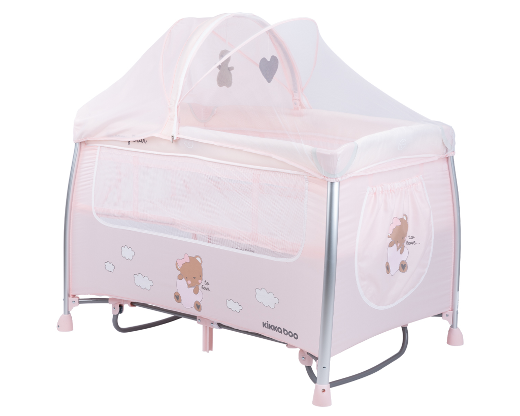 KIKKA BOO VIKEND KREVETIĆ 2 NIVOA,DREAMY BEAR PINK