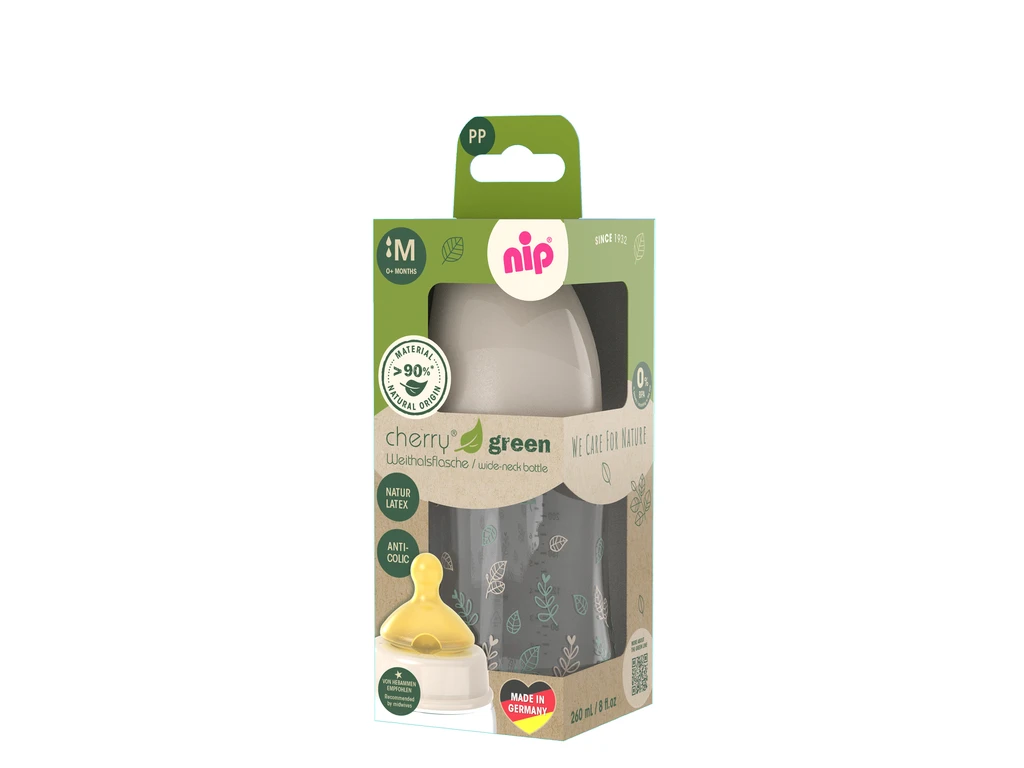 NIP BOCA ŠIROKOG GRLA PP,CHERRY GREEN GIRL,BEIGE,260ML,0+