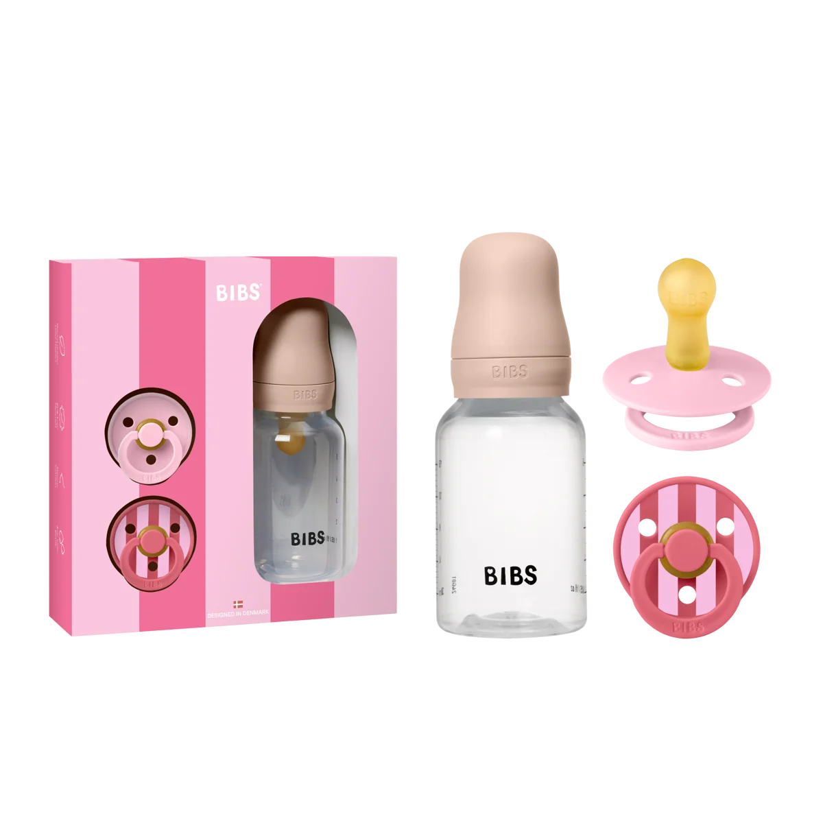 BIBS POKLON SET SPRINKLE DUDE+BOČICA,BLUSH
