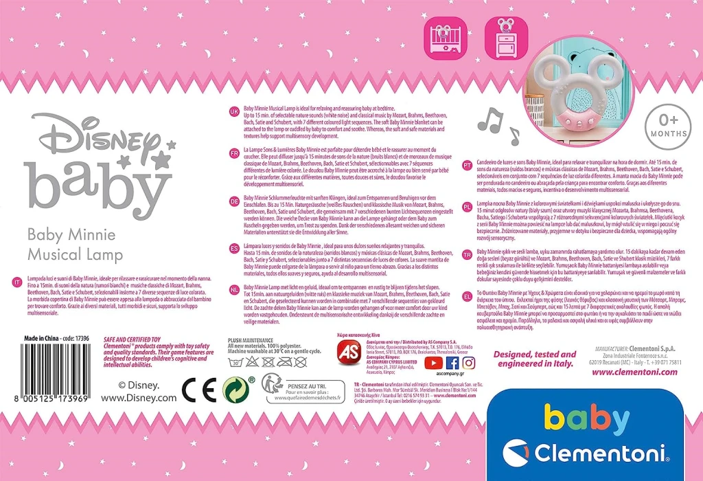 CLEMENTONI MINNIE GLAZBENA LAMPA