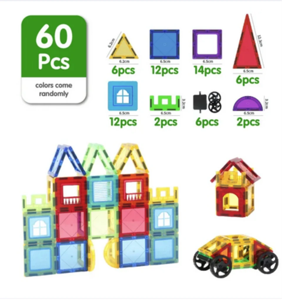 MAGPLAYER MAGNETNE KOCKE 60KOM