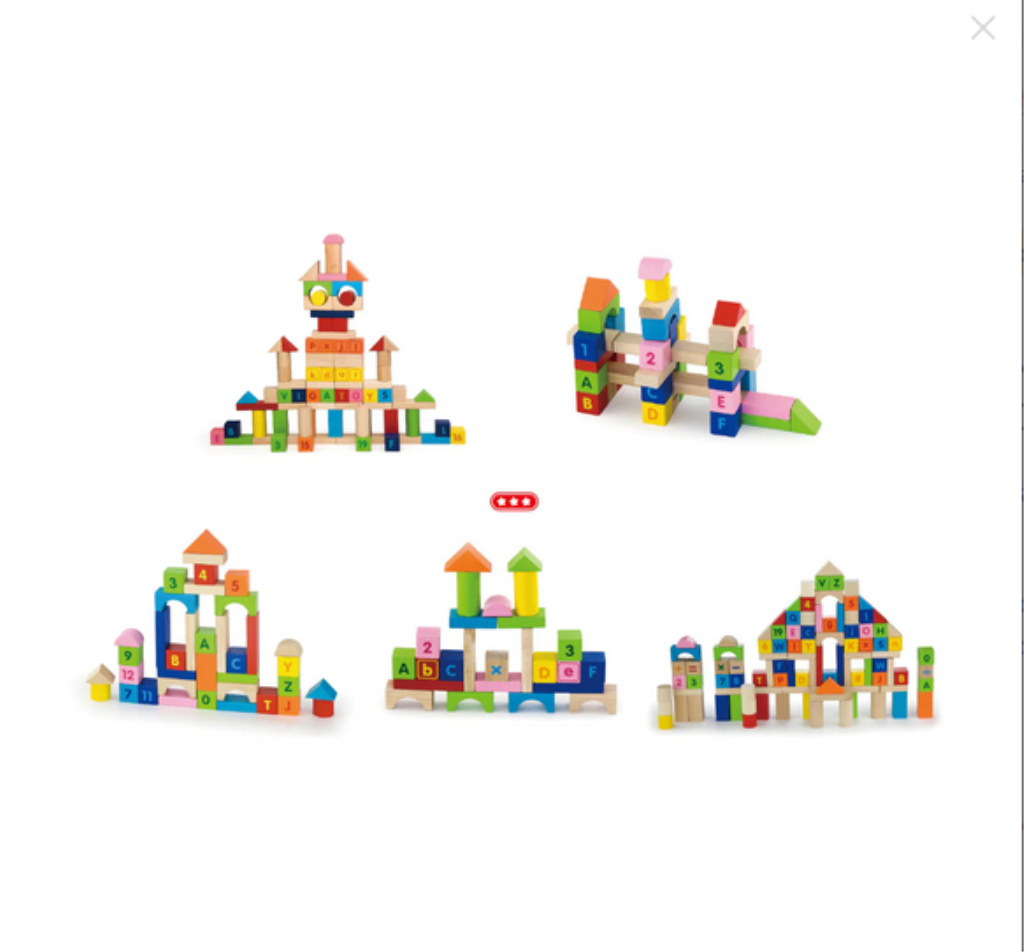 DRVENE KOCKE SLOVA I BROJEVI,100KOM