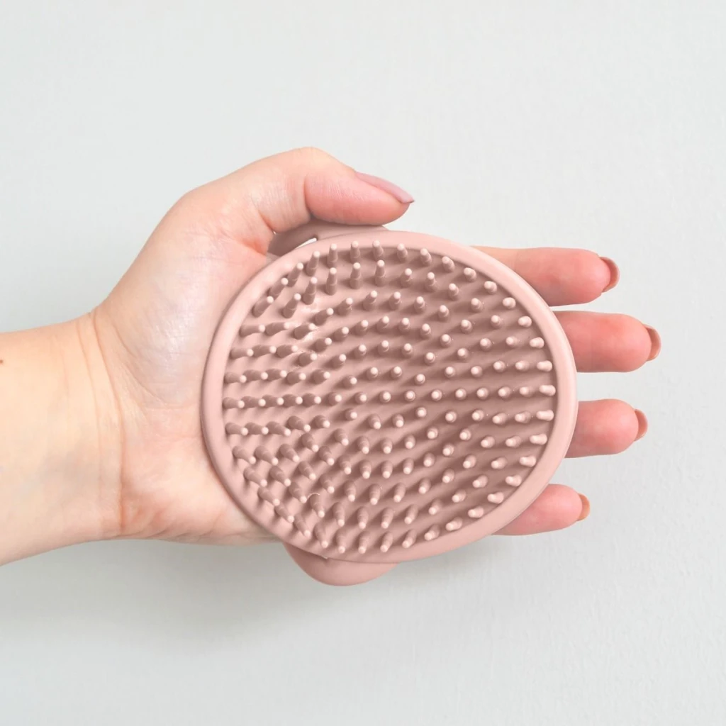 SHNUGGLE MEKA SILIKONSKA ČETKA ZA KUPANJE,PINK