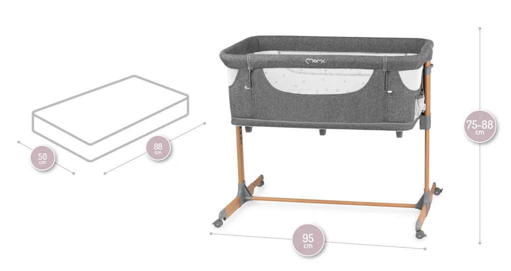 MOMI SMART BED KOLIJEVKA SIVA