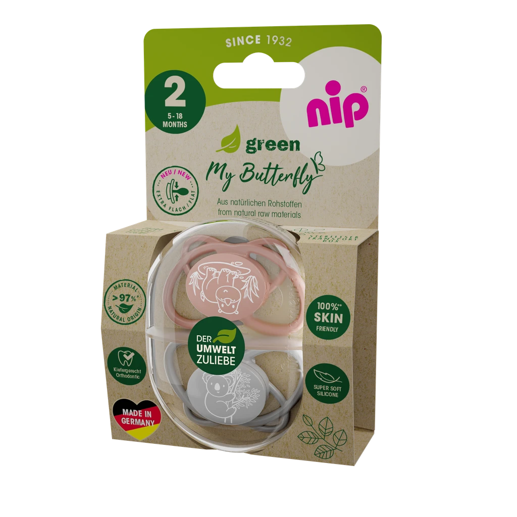 NIP BUTTERFLY GREEN,SILIK.,VEL.2,5-18MJ