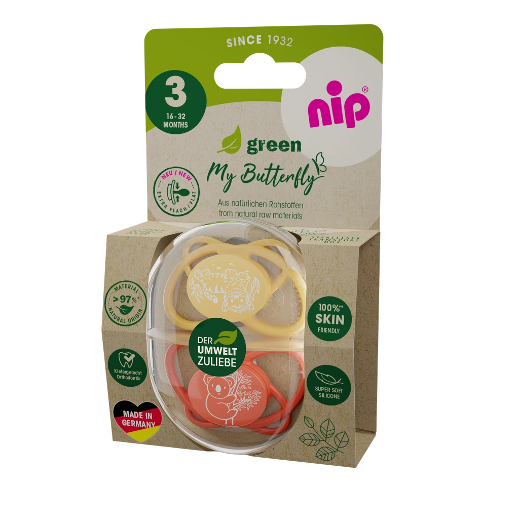 NIP BUTTERFLY GREEN SILIK.,VEL.3,16-36MJ