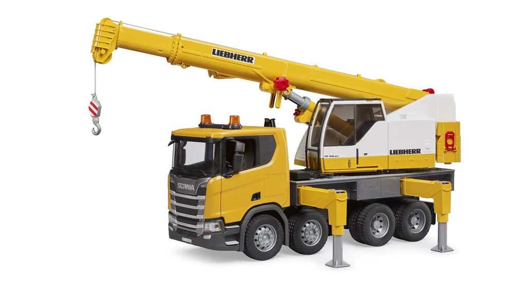 BRUDER SCANIA SUPER 560R LIEBHERR KRAN M.