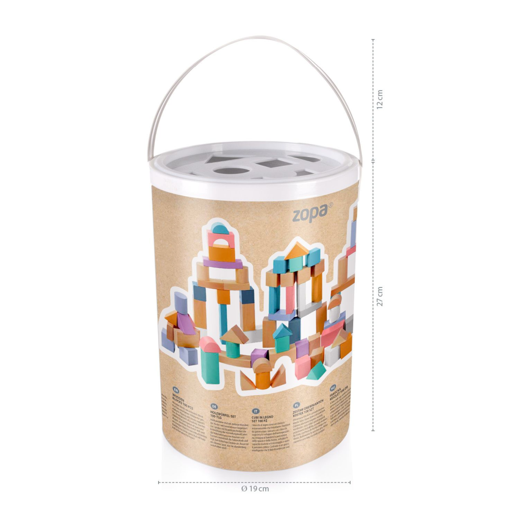 ZOPA DRVENE KOCKE 100 KOM