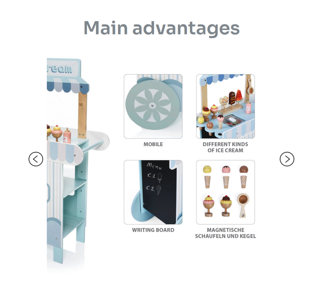 ZOPA DRVENI SET TRGOVINA SLADOLEDA