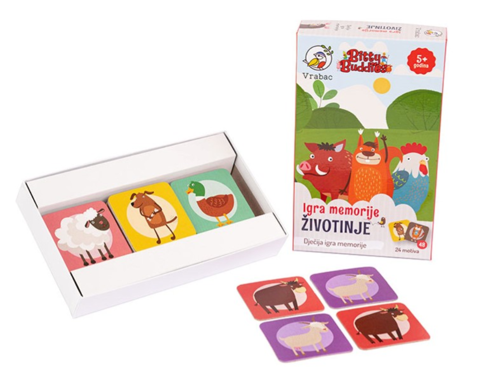 BITTY BUDDIES IGRA MEMORIJE ŽIVOTINJE,VRABAC