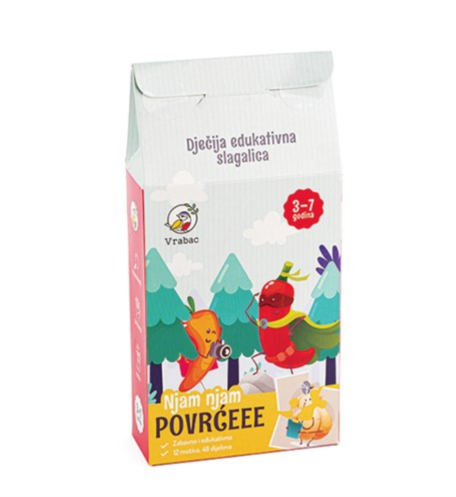 PUZZLE FUN MINI,POVRĆE 12 SLIKA,VRABAC
