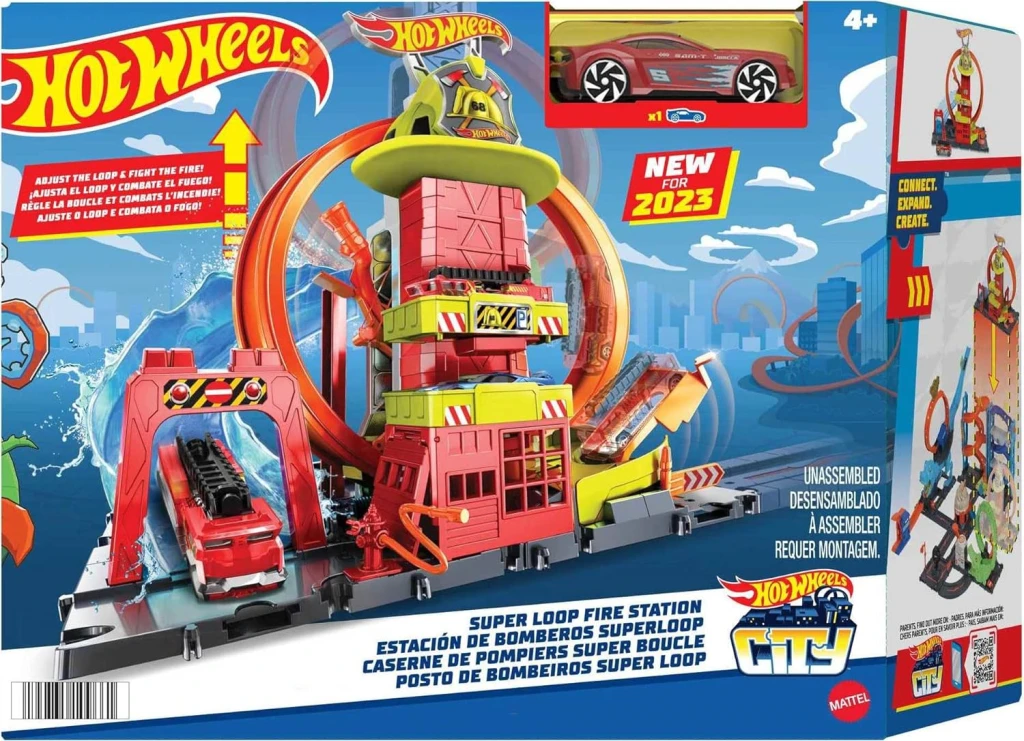 HOT WHEELS SUPER LOOP FIRE STATION 