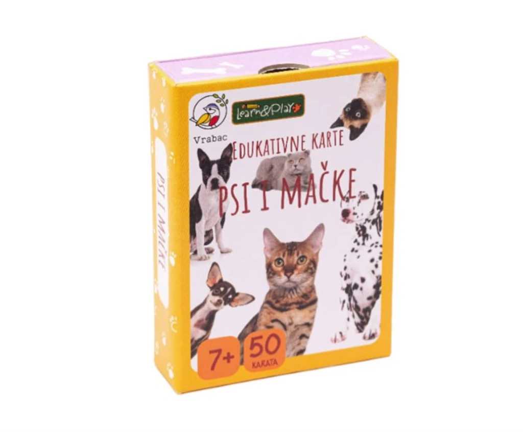 LEARN&PLAY EDUKATIVNE KARTE PSI I MAČKE,VRABAC
