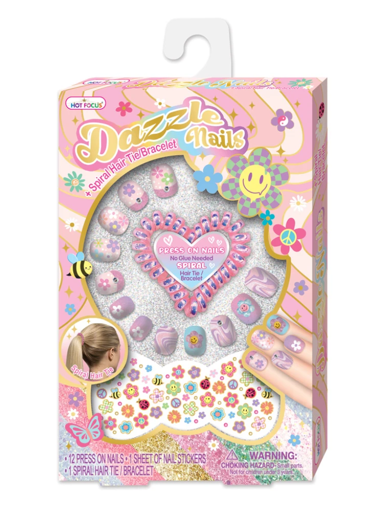 HOT FOCUS DAZZLE NAILS SET ZA NOKTE SA NARUKVICOM/GUMICOM