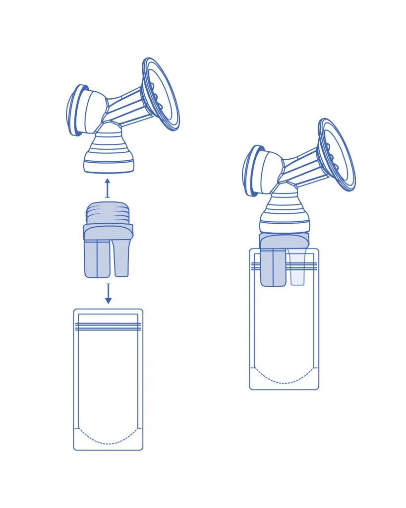 ADAPTERI ZA PUMPICU ZA GRUDI-IZDAJANJE U VREĆICE ZA MLIJEKO 2PCS