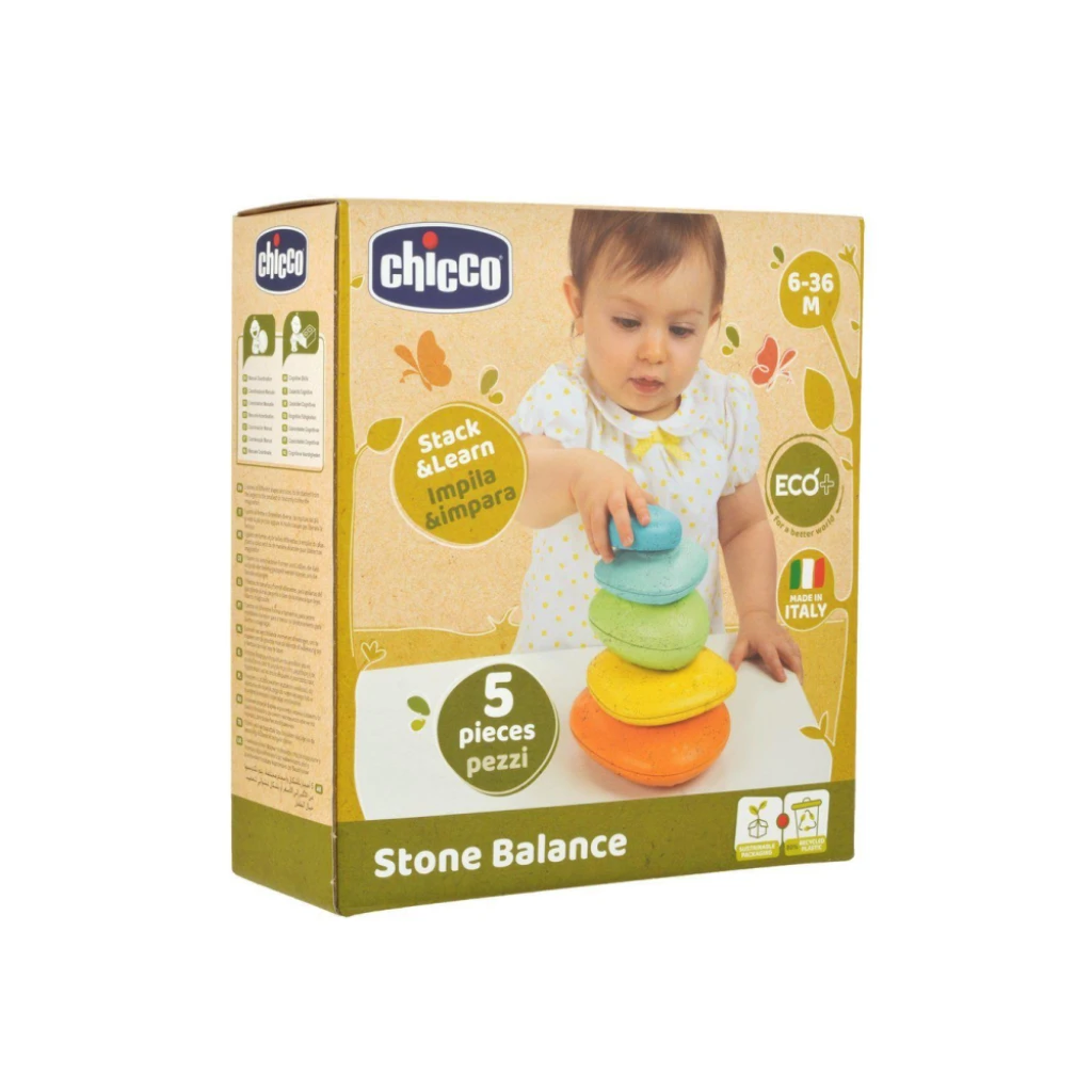 CHICCO ECO IGRAČKA SLAGAJUĆE KAMENJE,6-36M M.