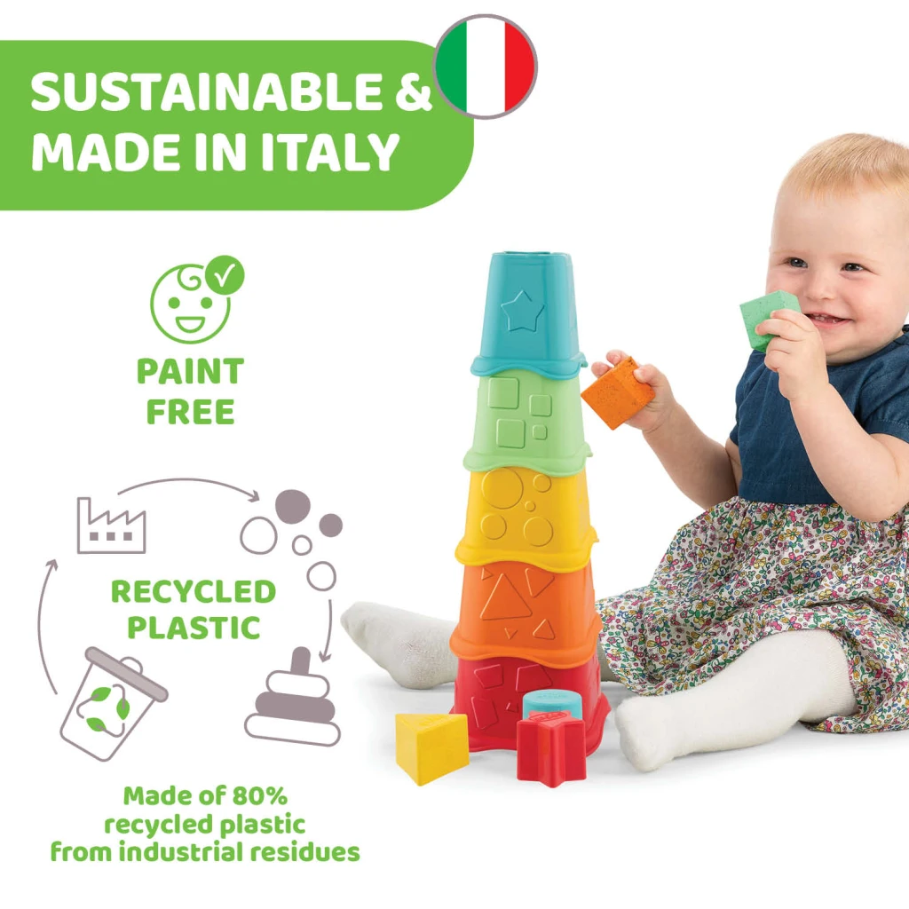 CHICCO ECO IGRAČKA SLAGANJE ČAŠA 2U1,6-36M M.