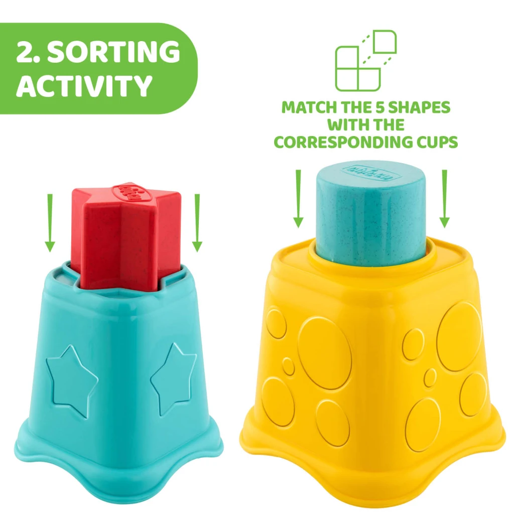 CHICCO ECO IGRAČKA SLAGANJE ČAŠA 2U1,6-36M M.