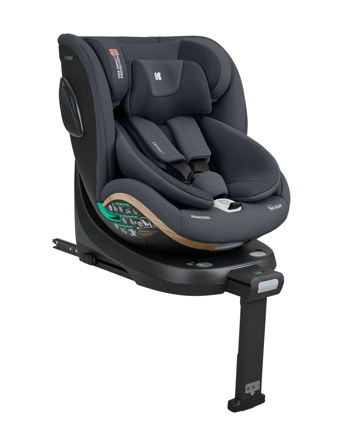 KIKKA BOO AUTOSJEDALICA I-TWIST I-SIZE,GREY
