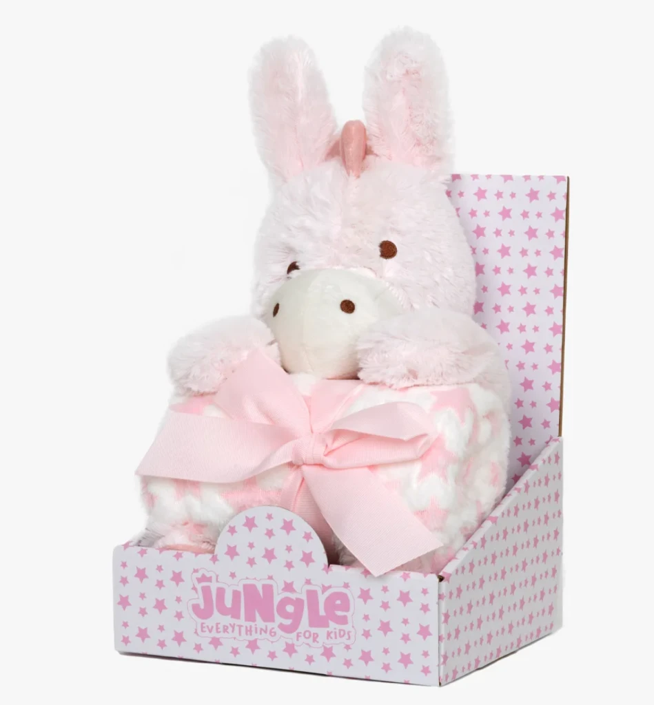 DEKICA S IGRAČKOM MAGARENCE ROZO FOR.