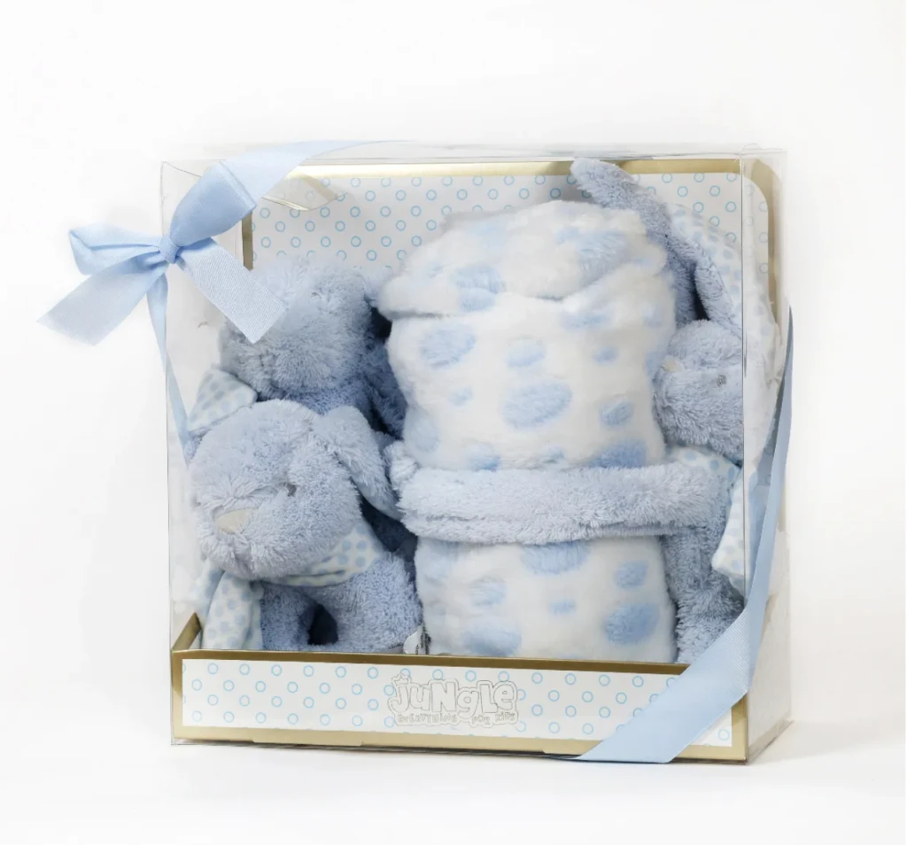 DEKICA S IGRAČKOM POKLON SET PLAVI FOR.