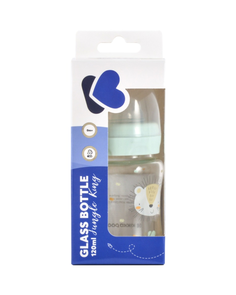 KIKKA BOO STAKLENA BOCA 120ML JUNGLE KING MINT