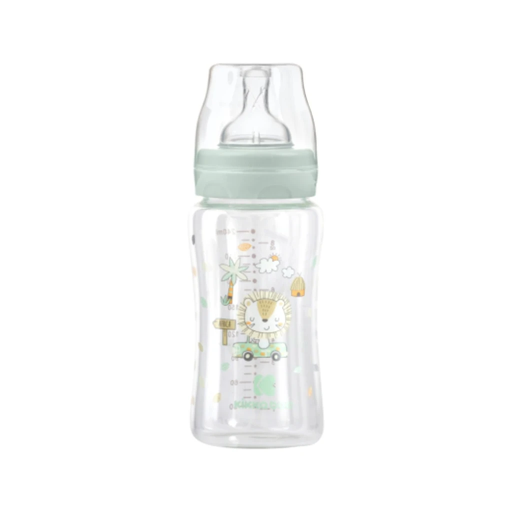 KIKKA BOO STAKLENA BOCA 240ML JUNGLE KING MINT