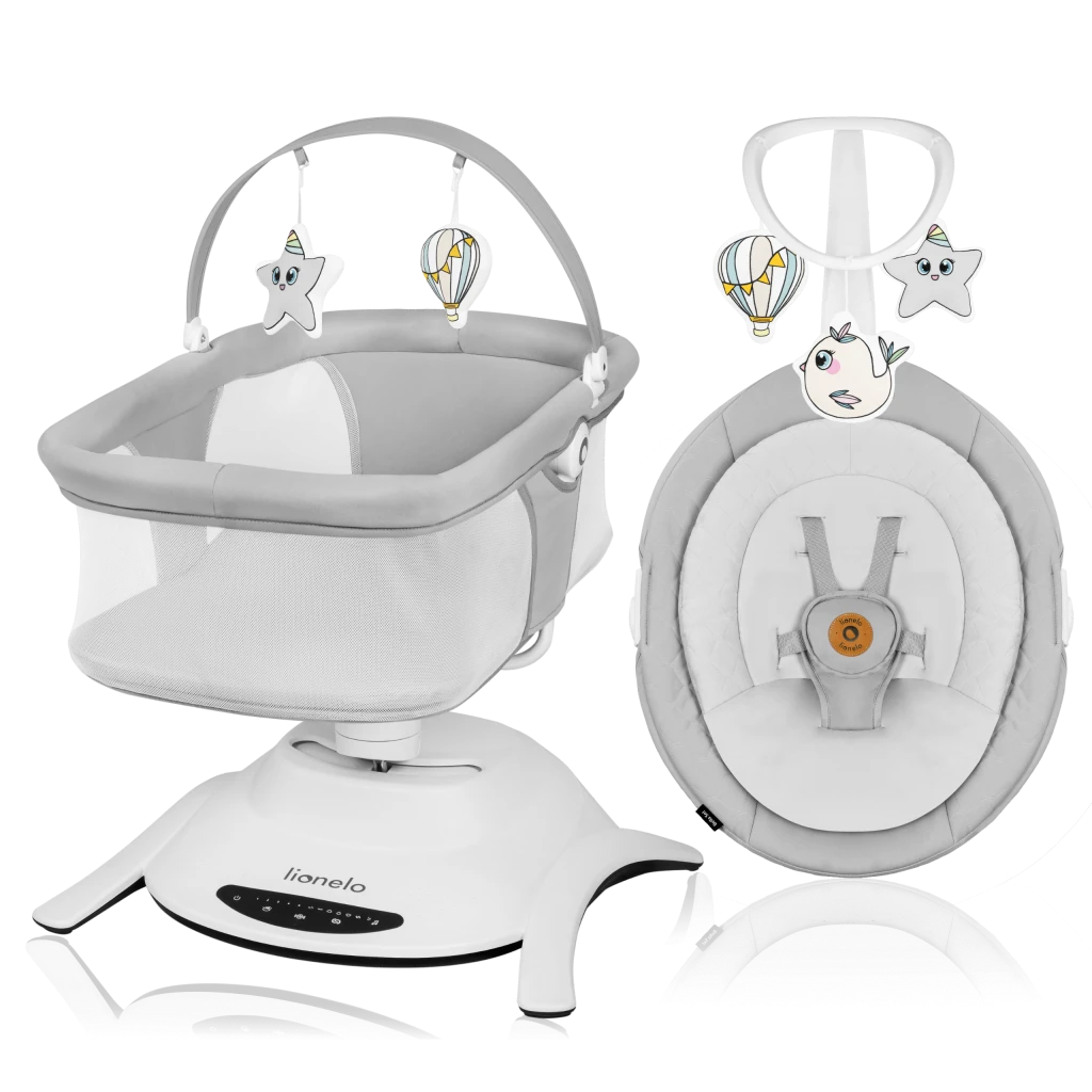 LIONELO BELLA SET LEŽALJKA+LJULJAČKA,GREY