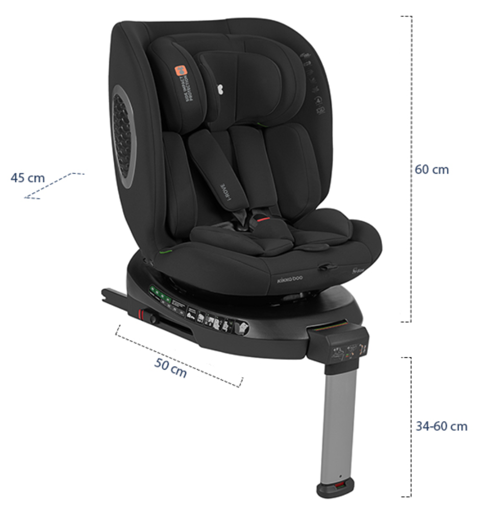 KIKKA BOO AUTOSJEDALICA I-ROVE I-SIZE,40-150CM ,BLACK